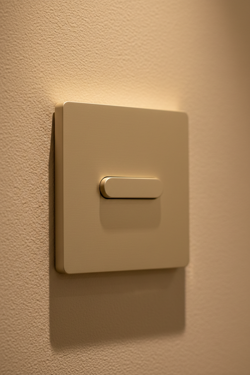 1 Gang 2 Way, 16AX, Legrand, Mallia Sense Series, Switch (Champange)