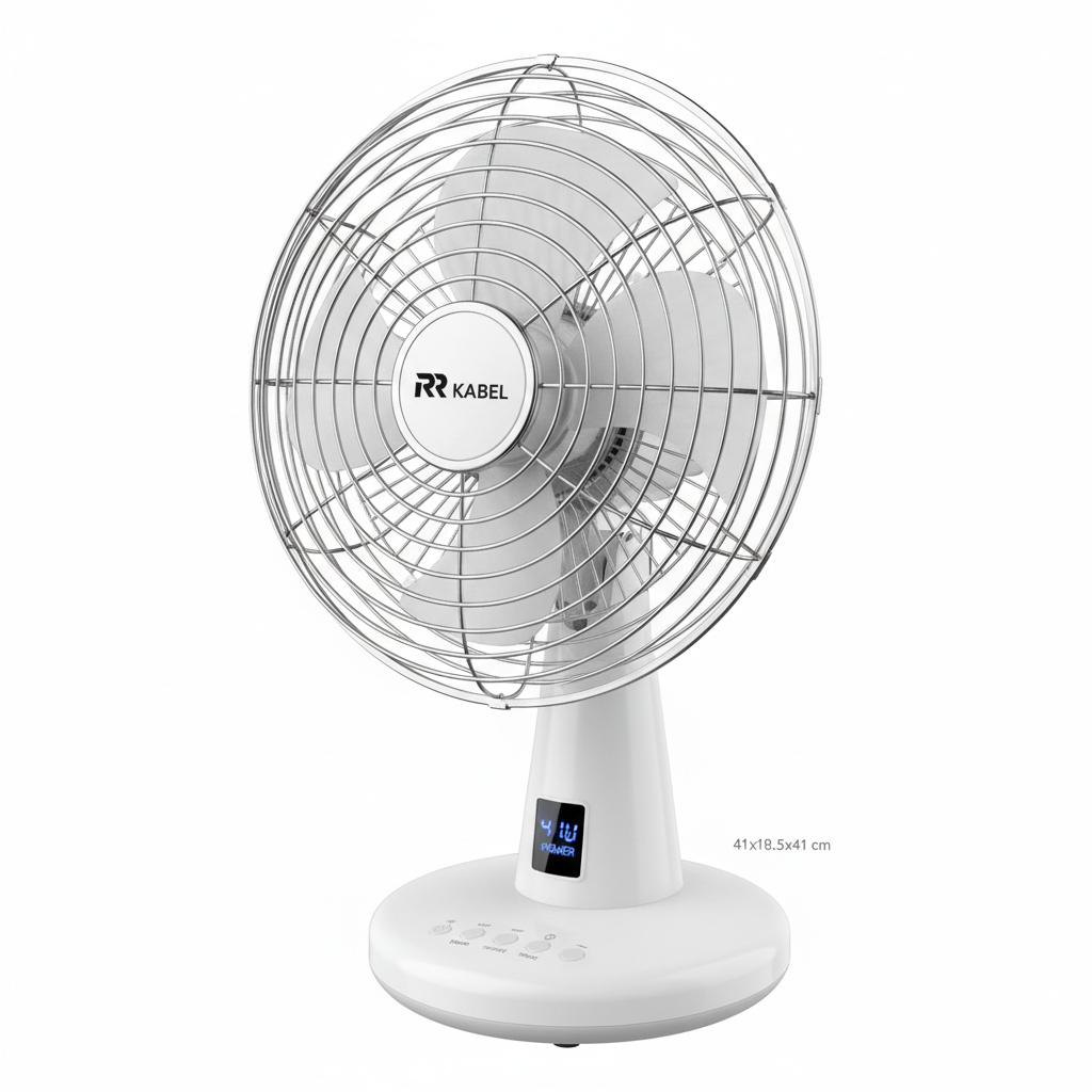12", 41W, 41x18.5x41, RR KABEL, Table Fan with Grill Guard