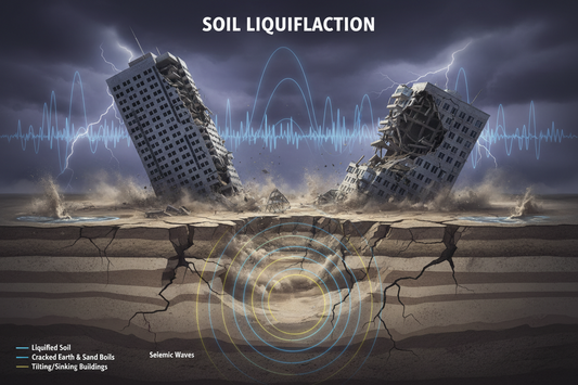 🏗️ အဆောက်အအုံတွေကို ဝါးမြိုသွားနိုင်တဲ့ မြေငလျင်ရဲ့ နောက်ဆက်တွဲဆိုးကျိုး - Soil Liquefaction