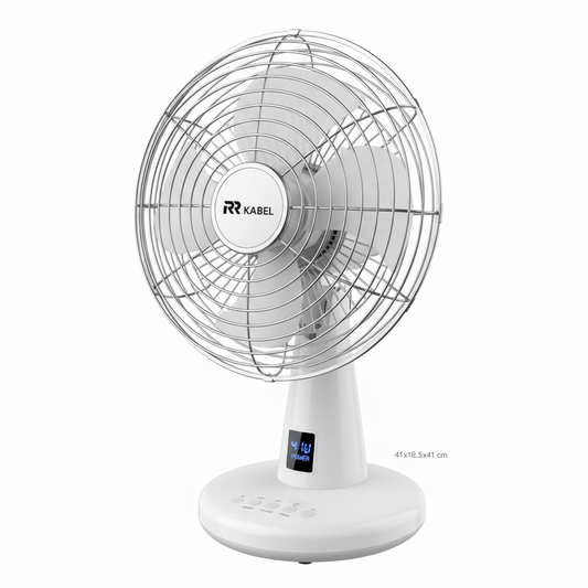 12", 41W, 41x18.5x41, RR KABEL, Table Fan with Grill Guard