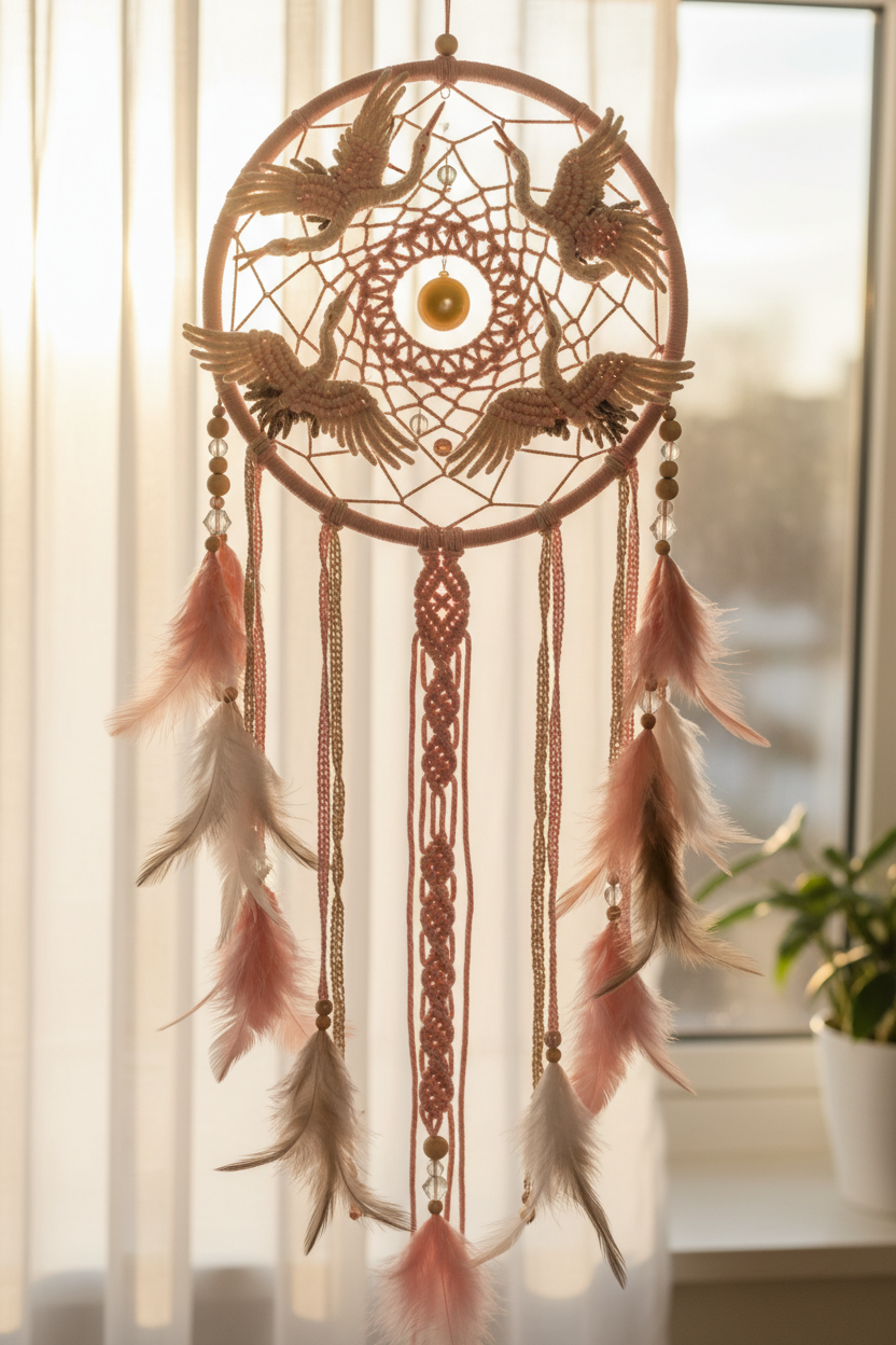 CM's Paradise, Macrame Woven Bohemian Dreamcatcher