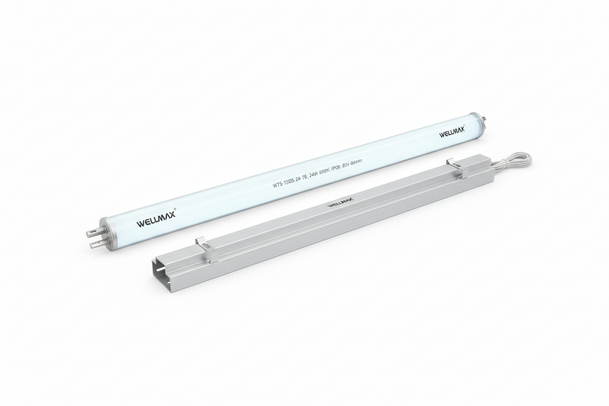 WT-1200-24-T8, 24W, IP 20, 1200mm, 6500K, WELLMAX, (85V-265V) LED T8 Tube Light