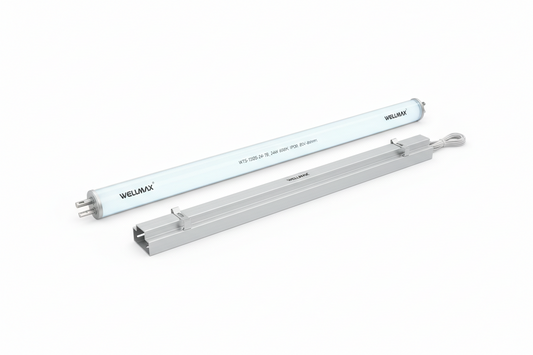 WTS-1200S-24-T8, 24W, IP 20, 1200mm, 6500K, WELLMAX, (85V-265V) LED T8 Tube + Frame Set